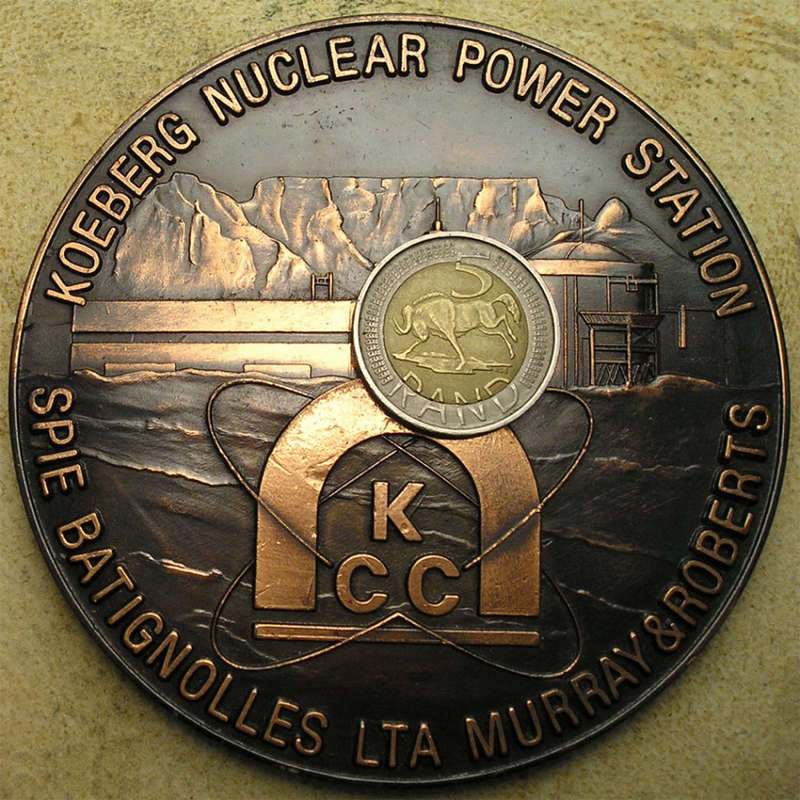 1977-1985 Koeberg Nuclear Power Station Huge Medal (100 mm, 400 gm) * SCARCE *