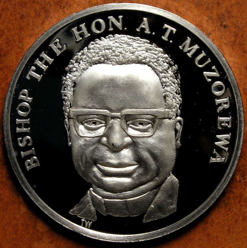 Zimbabwe-Rhodesia: 1979 First Prime Minister Bishop Abel Muzorewa Cased Silver Medal