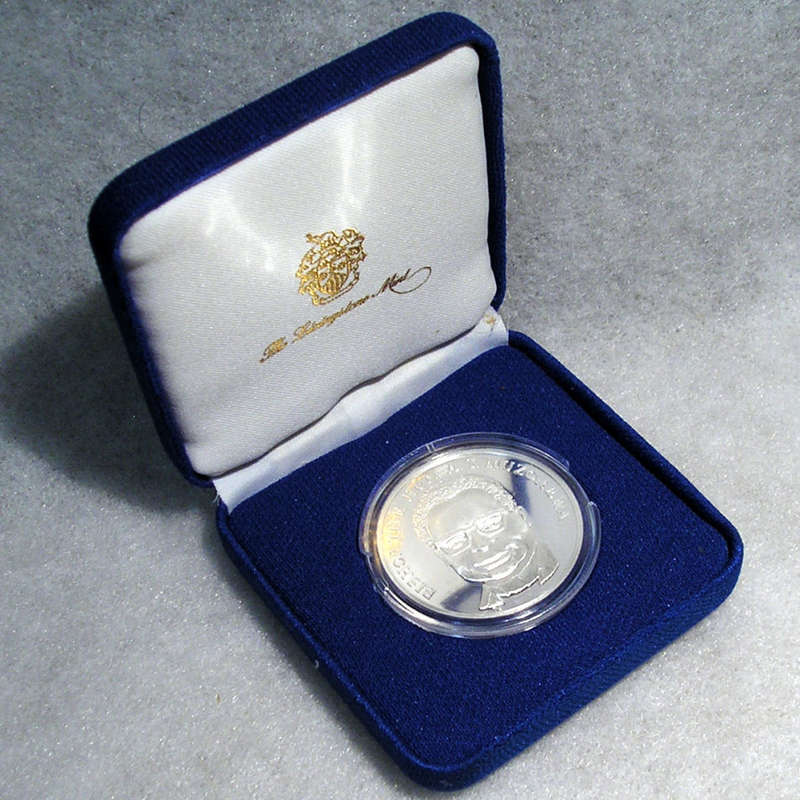Zimbabwe-Rhodesia: 1979 First Prime Minister Bishop Abel Muzorewa Cased Silver Medal