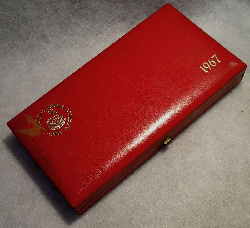1967 Complete Long Proof Set with Silver Rand and Gold 1R and 2R