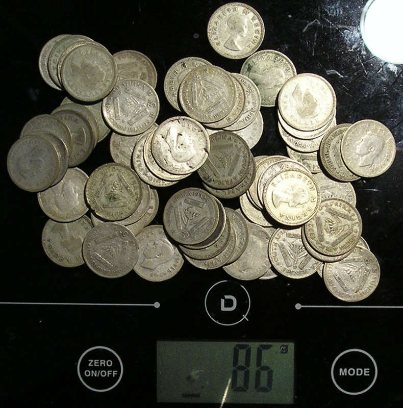 A Collection of Union Silver Threepence Tickey Coins 36 x 80% and 26 x 50%