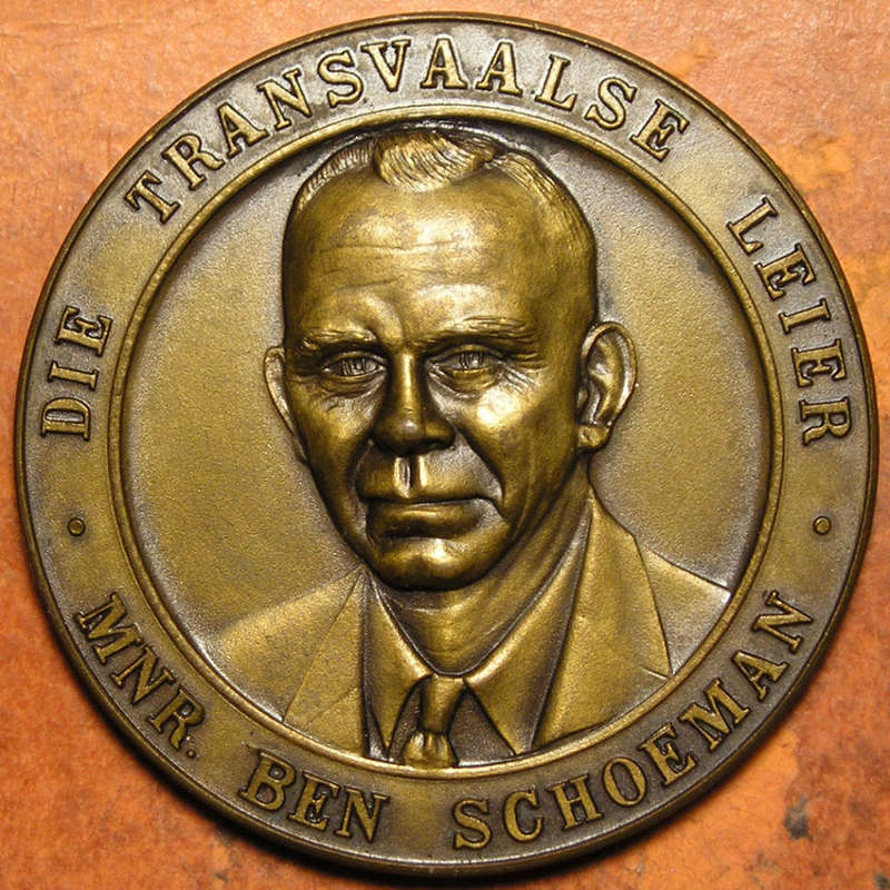1968 Ben Schoeman / 20 Years of National Party Rule Bronze Medal