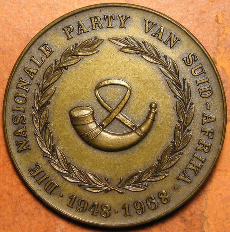 1968 Ben Schoeman / 20 Years of National Party Rule Bronze Medal