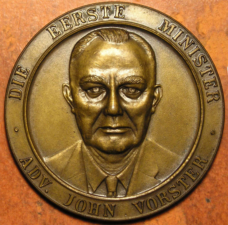 1968 John Vorster / 20 Years of National Party Rule Bronze Medal