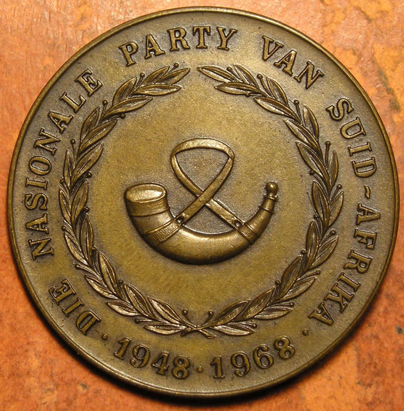 1968 John Vorster / 20 Years of National Party Rule Bronze Medal
