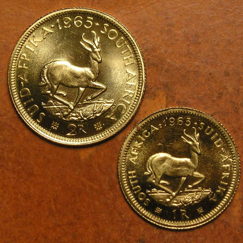 1965 Long Proof Set with Silver Rand and Two Gold Coins
