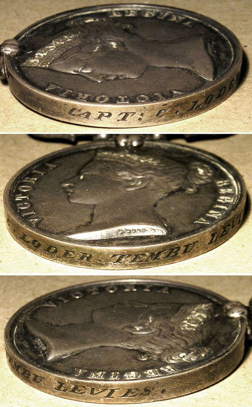 South Africa Medal 1877-8 CAPTAIN C. Loder Tembu Levies