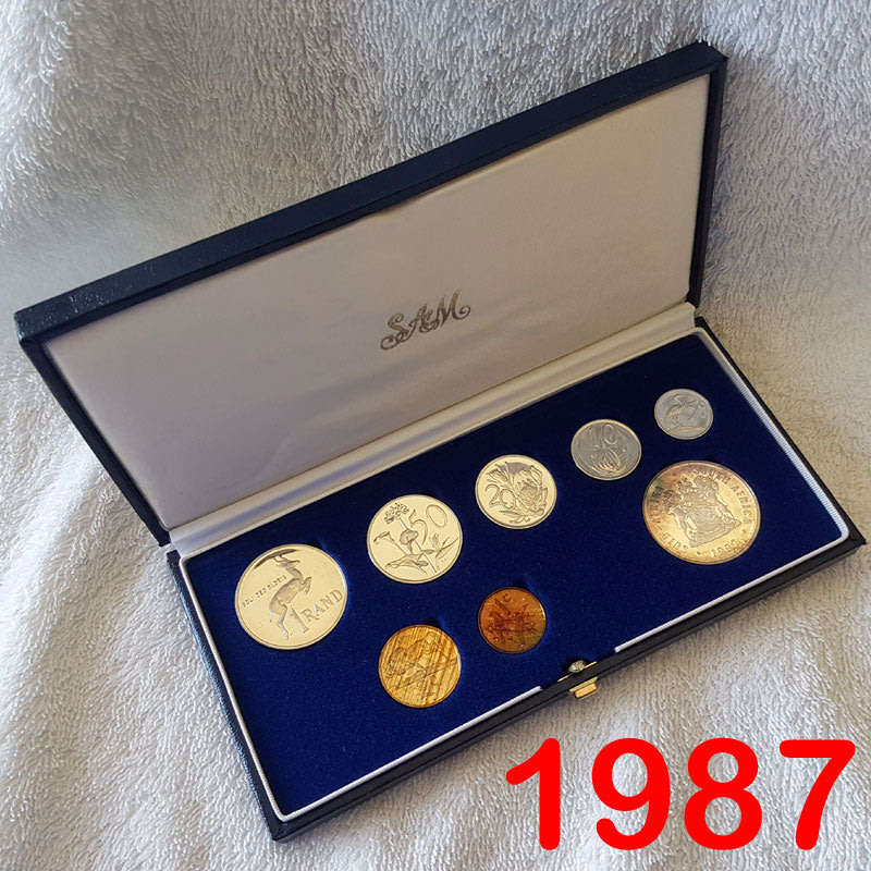 1987 Short Proof Set in Sam Case with Silver Rand