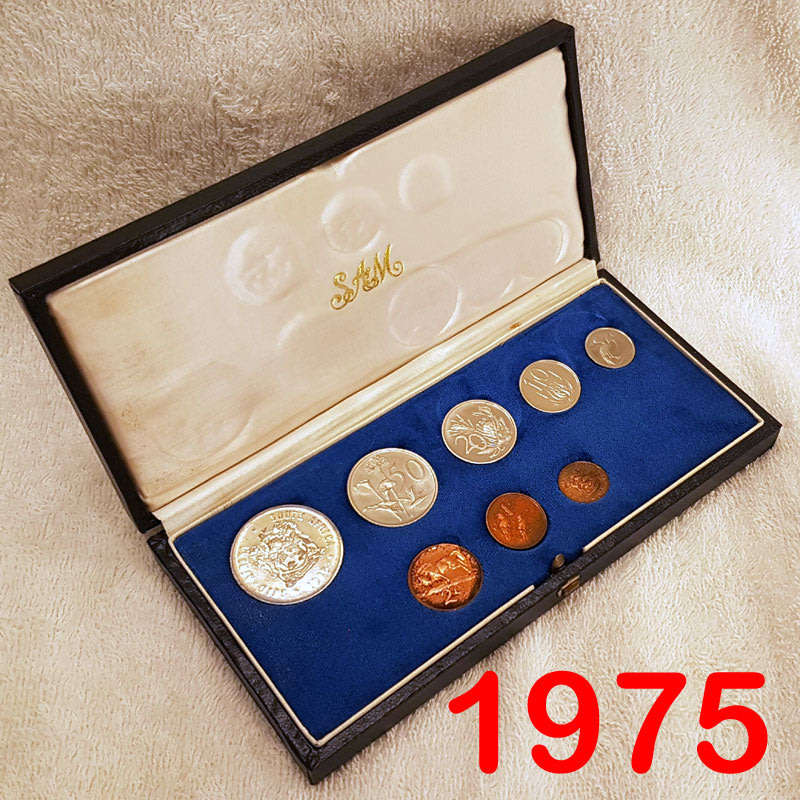 1975 Short Proof Set in SAM Case with Silver Rand