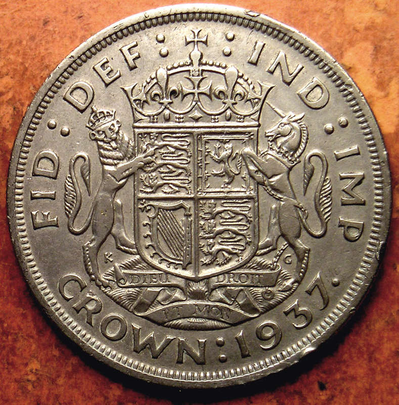 Great Britain: 1937 King George VI Silver Crown