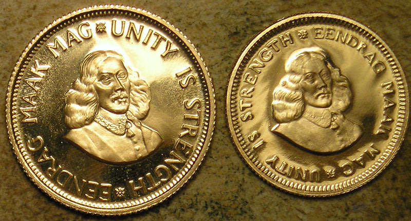 1981 Proof Twin Set with Gold 2 Rand and 1 Rand