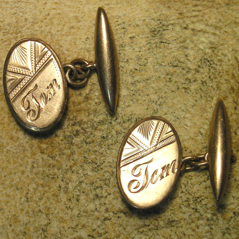 9ct Hallmarked Gold Cuff Links - 4.56 gm