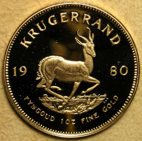 1980 Gold Full 1 oz Krugerrand in SAM Case * PROOF *