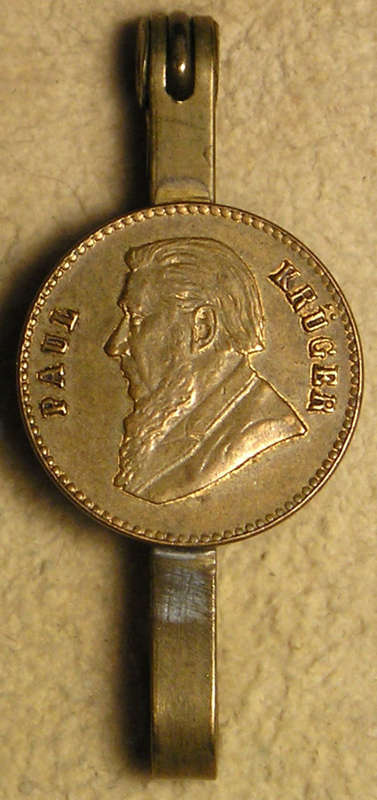 Z.A.R. Circa 1895 Tie Pin with Paul Kruger Medal
