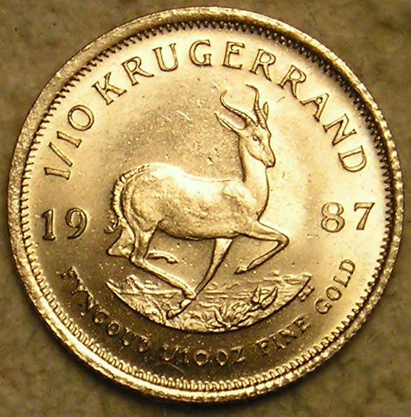 1987 1/10th Ounce Gold Krugerrand