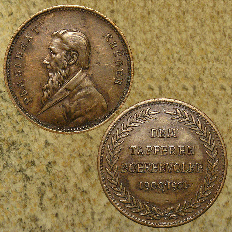 Germany, Boer War: 1901 President Kruger / `Dem Tapferen Boerenvolke Medal *RARE *