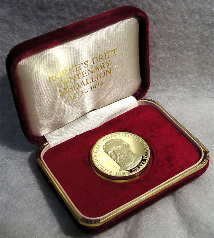 John Chard VC, Zulu War Rorke`s Drift Centenary (1879-1979) Cased Gold Medal * 0.58 Troy Ounces *