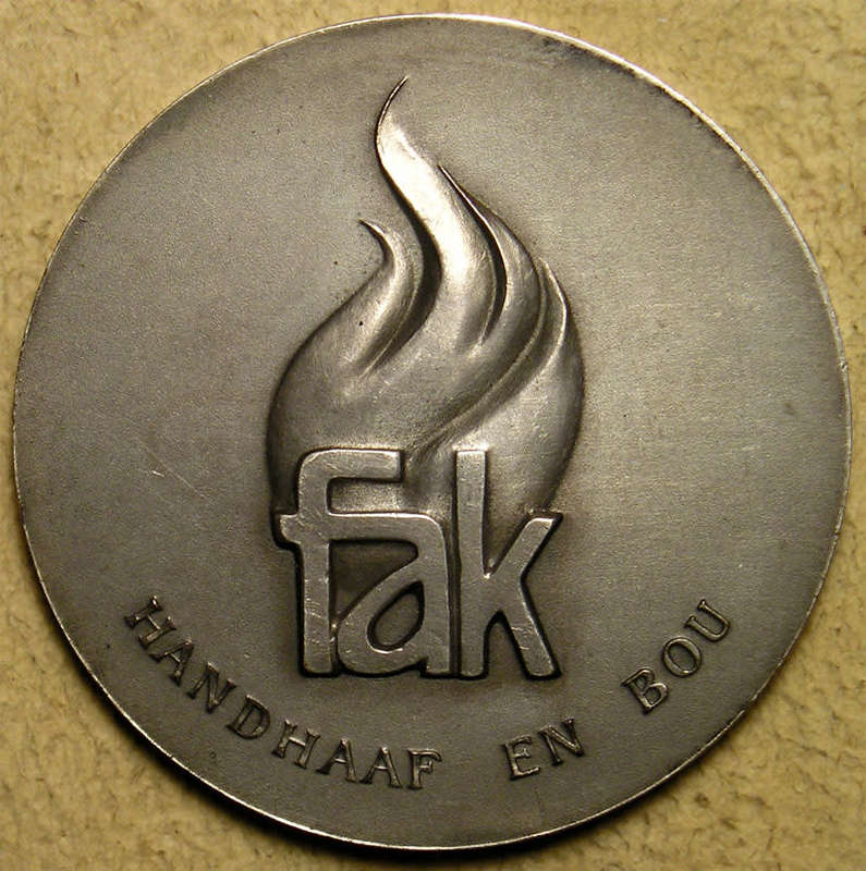 South Africa: 1973 FAK Silver Commemorative Medal  for the Birth Centenary of C.J. Langenhoven