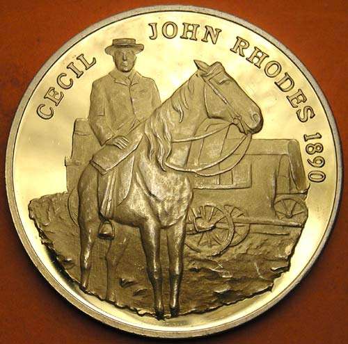 Cecil John Rhodes 1890 Medal. Silver 40 mm