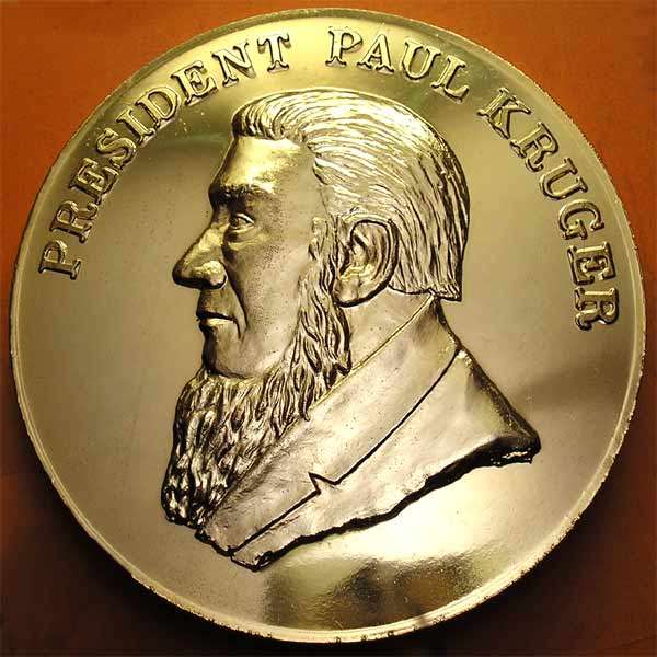 Kruger Anglo-Boer War Centenary Medal - Gilt - Huge in Wooden Case