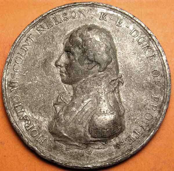 Admiral Nelson Battle of Trafalgar Medal 1805 Presented by Matthew Boulton to Seamen