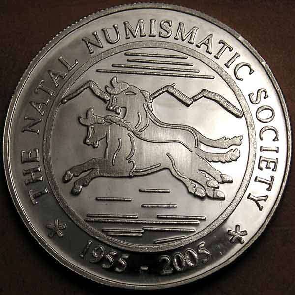 Natal Numismatic Society 50th Anniversary Silver Medallion in Original Case