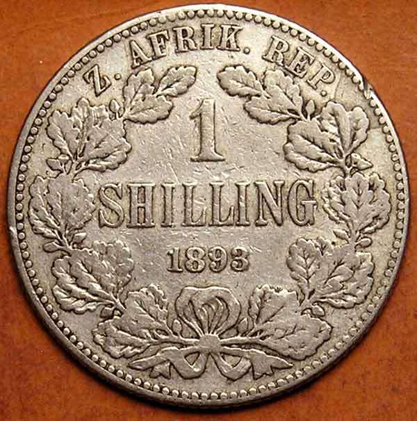 ZAR: 1893 Kruger Shilling * SCARCE *