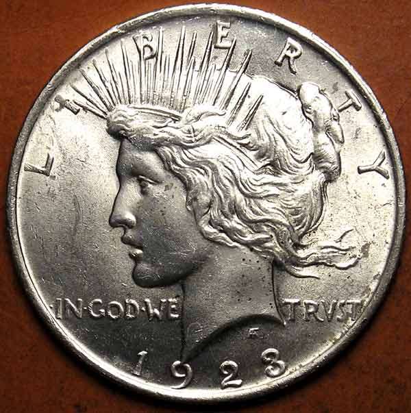 United States: 1923 Liberty Head Silver Peace Dollar
