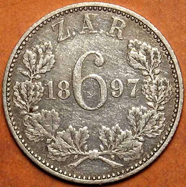 ZAR: 1897 Kruger 6 Pence