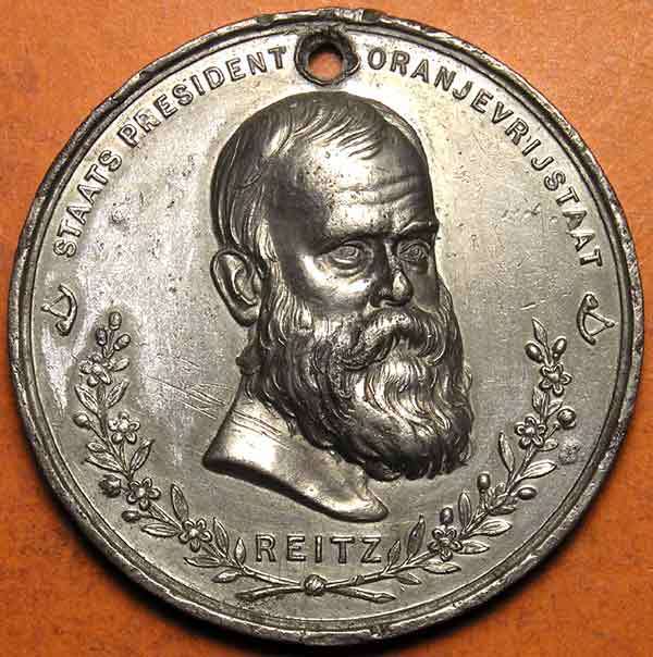 President Reitz Orange Free State, Opening of Railway Line to Bloemfontein in 1890 Medal * SCARCE *