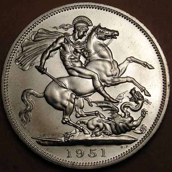 Great Britain: 1951 George VI Festival of Britain Crown with Box and Certificate