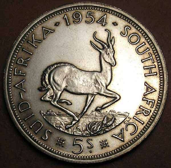 Union: 1954 Queen Elizabeth II 5 Shillings SS * Proof-Like *