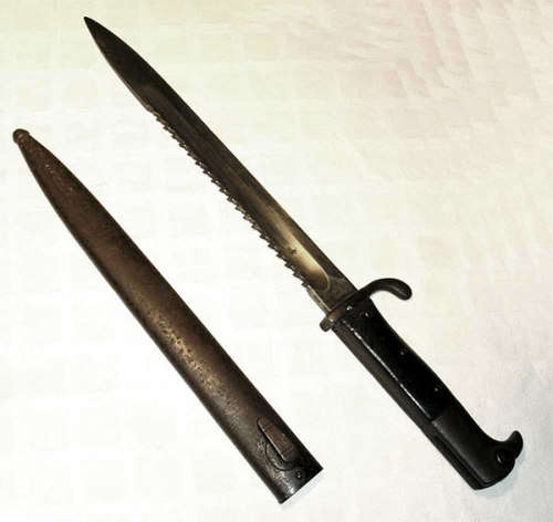 German Southwest Africa: 1909 Erfurt kS98 Schutztruppe Saw-Back Bayonet