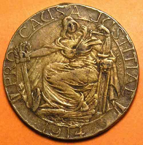 WW1 1914 "PRO CAUSA JUSTITIAE" Medal