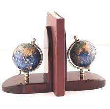 Set of 2 Gemstone Globe Bookends