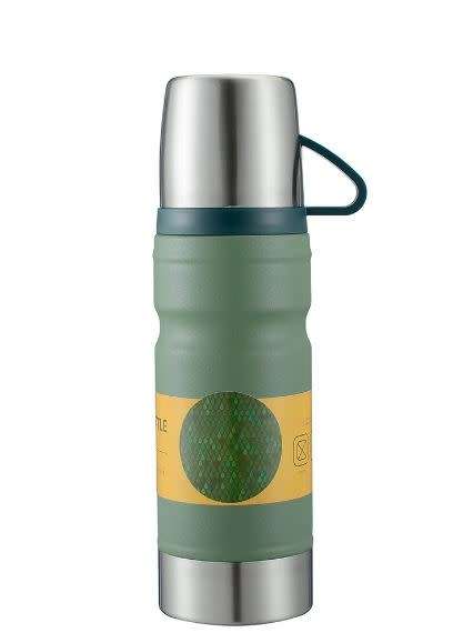 4 Piece Vacuum Thermos Insulated Stainless Steel Flask & Cup Gift Set 750ml