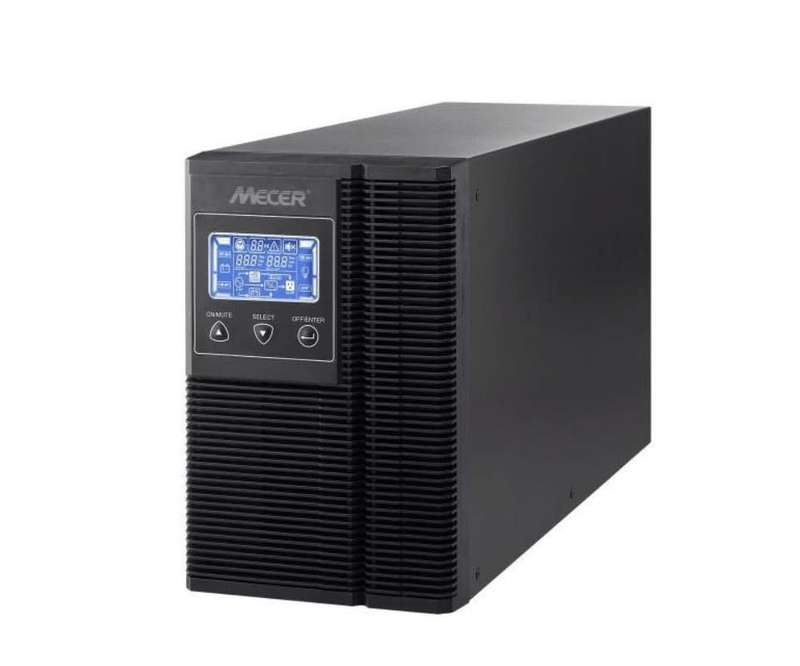 Mecer 1000VA /800W ON-LINE UPS (with AVR,Monitoring Software + Cable & Built-in Surge Protection) -