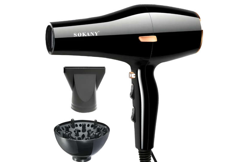 Sokany - Professional 3000W Hair Dryer - With Curling Attachment