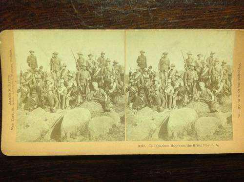 Boer war stereo view/photograph by Kilburn - Boer soldiers