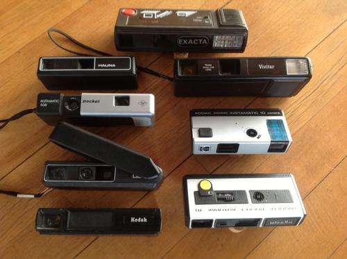 Group of 8 pocket cameras. For starter collection or shop window display