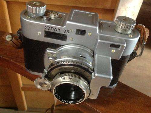 Vintage Kodak 35mm camera with case