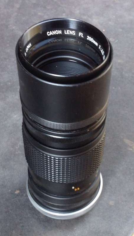 Canon 200mm lens 1:4.5 (MEL6)