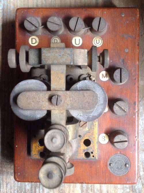 Antique Morse Telegraph Key made by ATM Liverpool