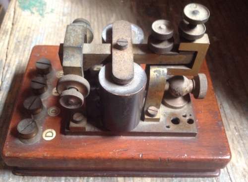 Antique Morse Telegraph Key made by ATM Liverpool
