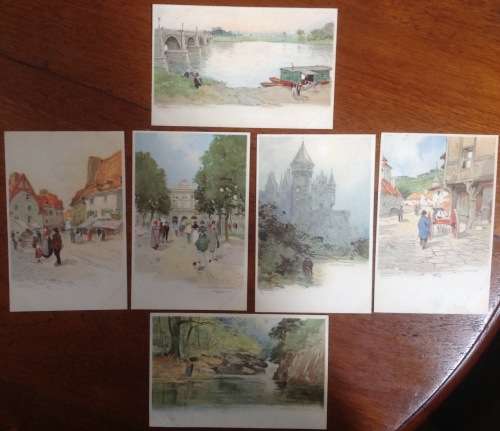 Vintage Postcards by Belgian artist Henri Cassiers - Circa 1910 (x6) - For the connoisseur collector