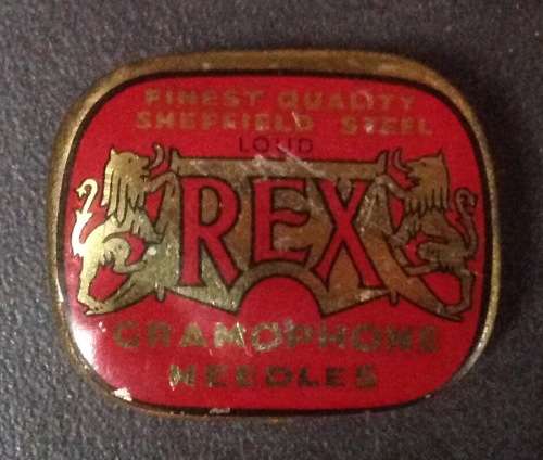 Gramophone needle tin - Rex (has some needles)