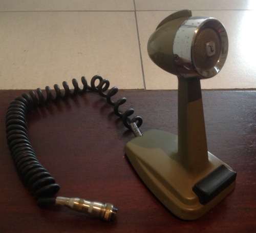 Vintage microphone - no name - has emblem