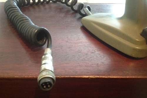 Vintage microphone - no name - has emblem