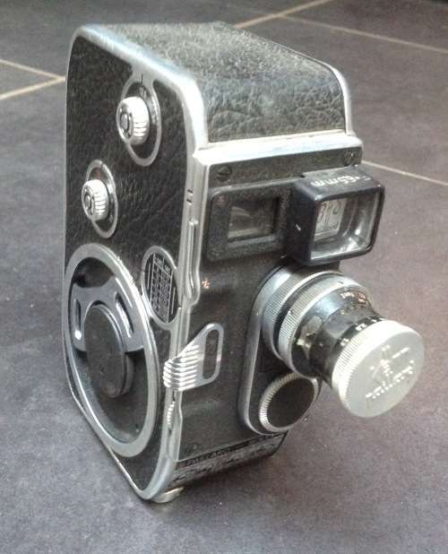 Paillard`s Bolex 2 lens turret movie camera (B8 - 1954)