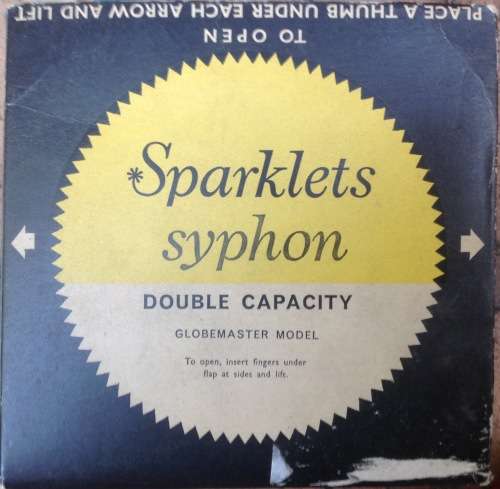 Globemaster Sparklets Syphon / Siphon in original box - double capacity - unused